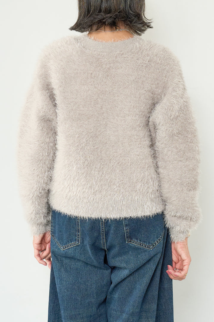 シャギーニットカーディガン