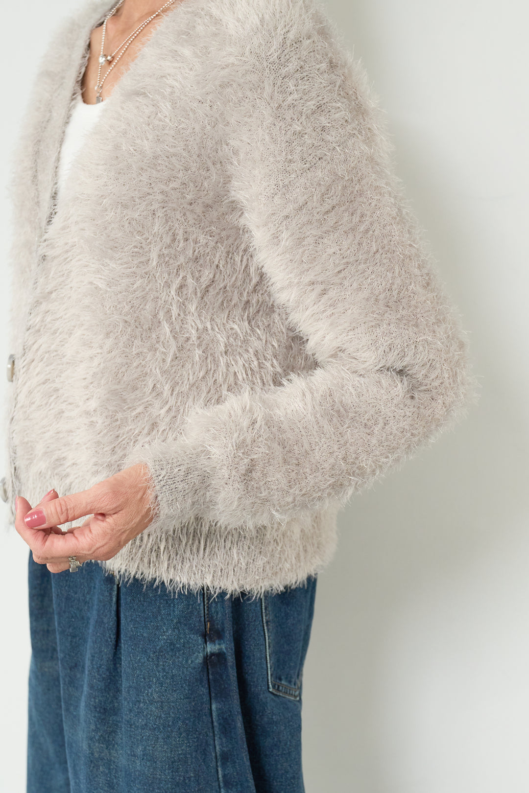 シャギーニットカーディガン