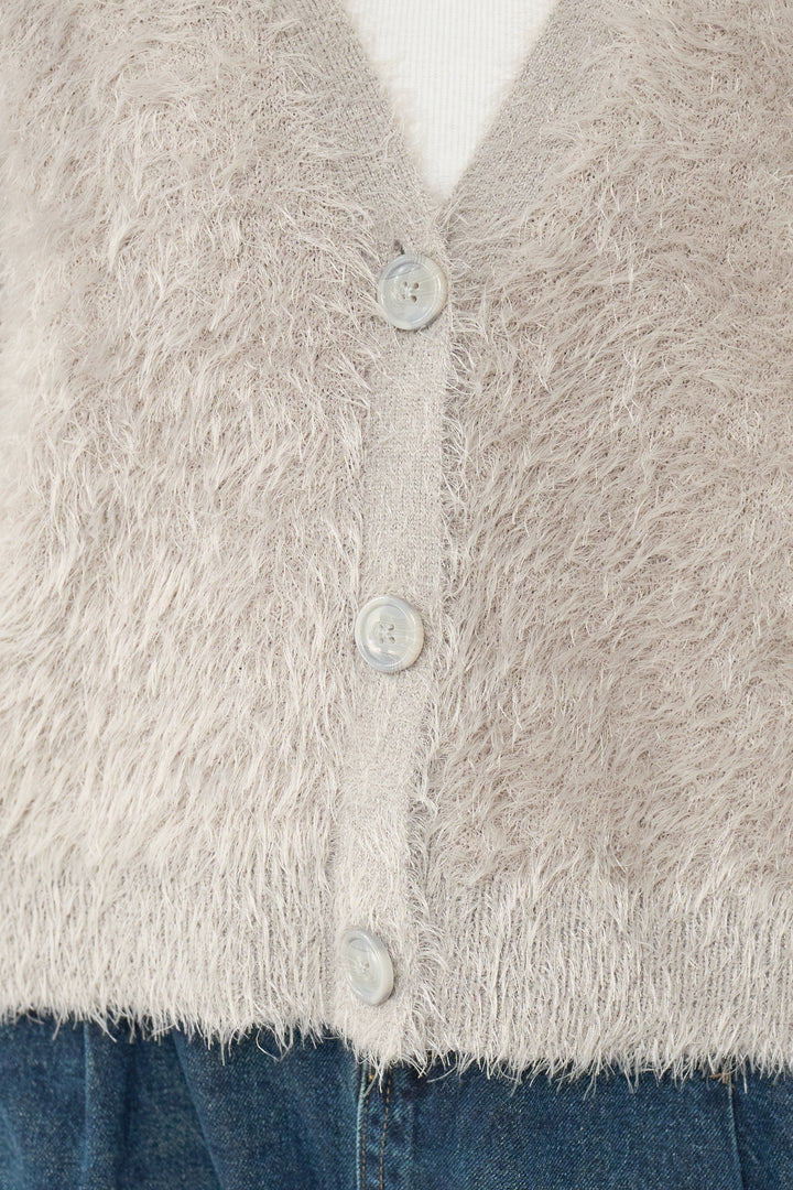 シャギーニットカーディガン