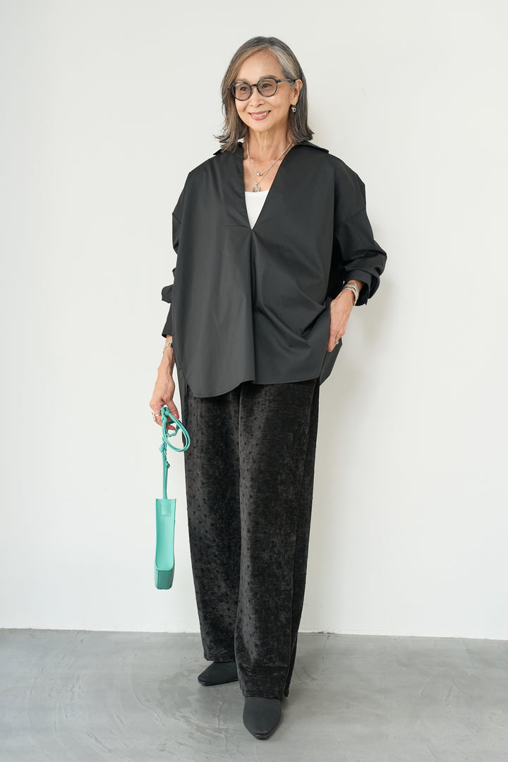 フロッキードットリラックスパンツ