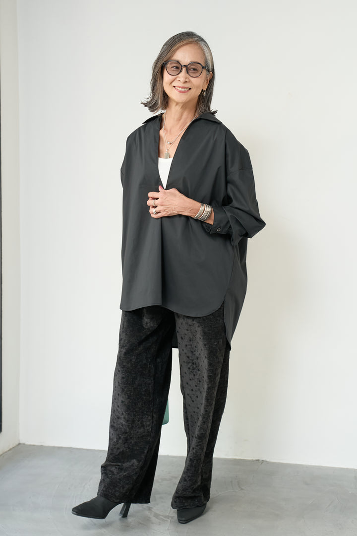 フロッキードットリラックスパンツ