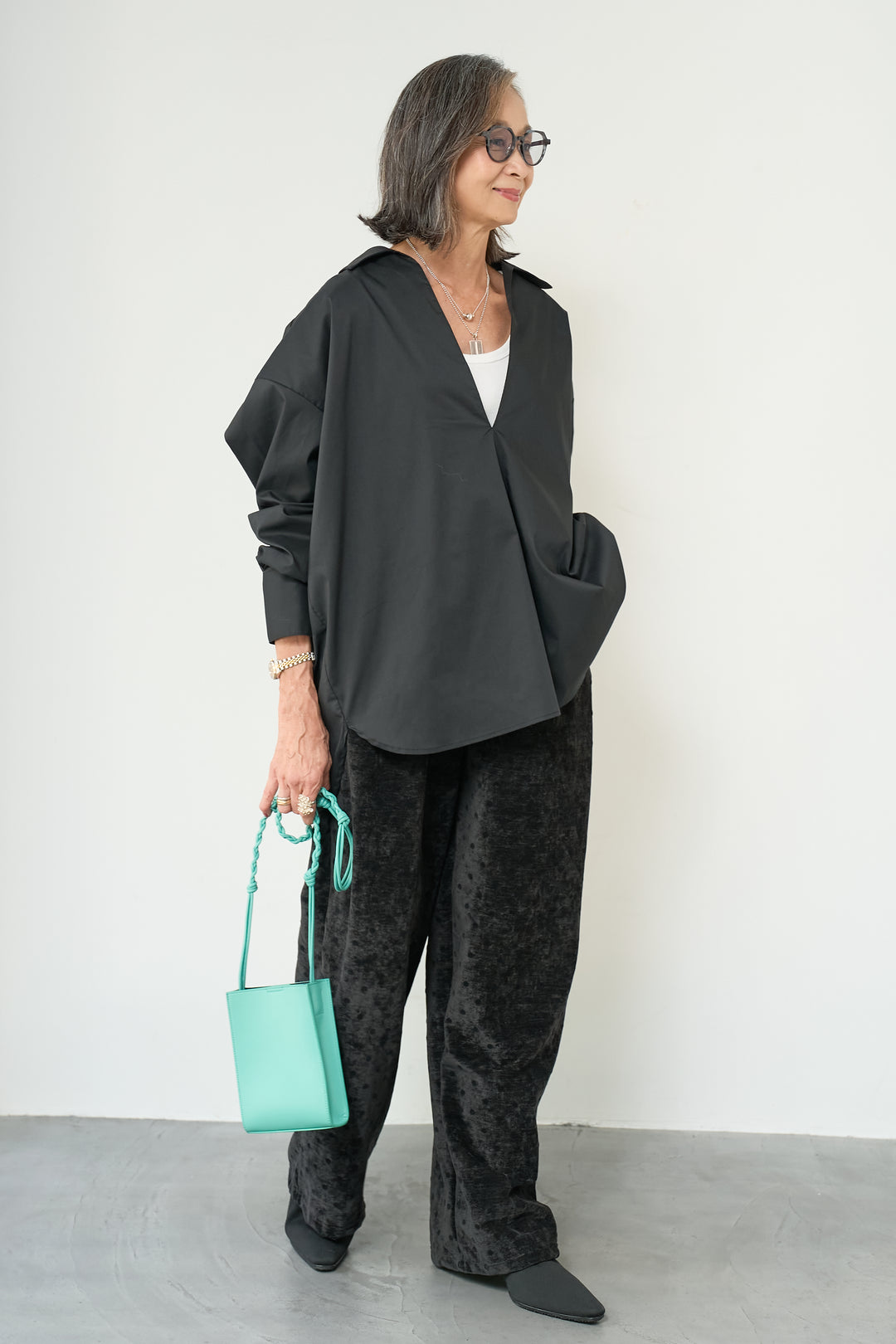 フロッキードットリラックスパンツ