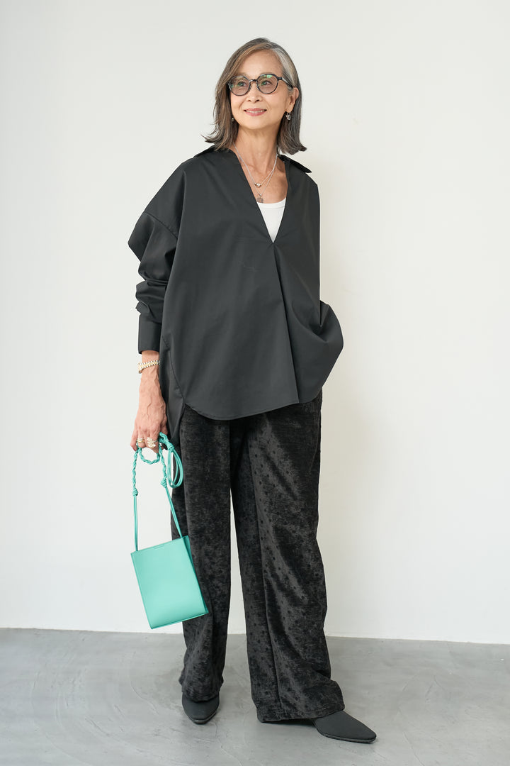 フロッキードットリラックスパンツ