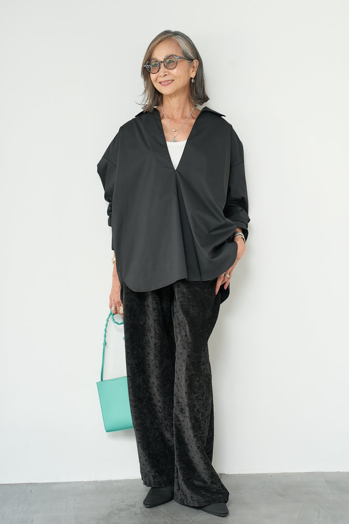 フロッキードットリラックスパンツ