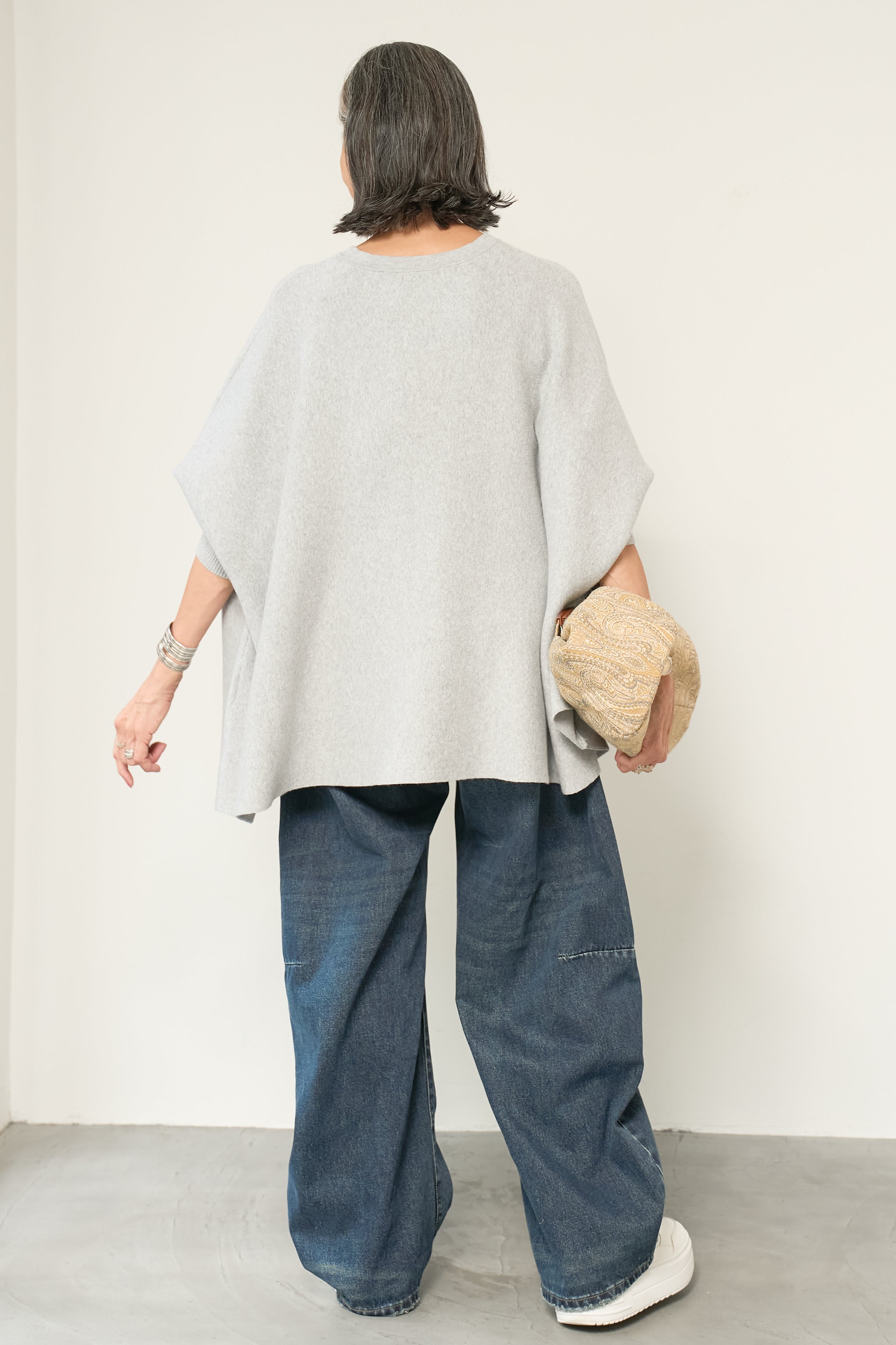 ウォッシャブルポンチョニット – plusotoha