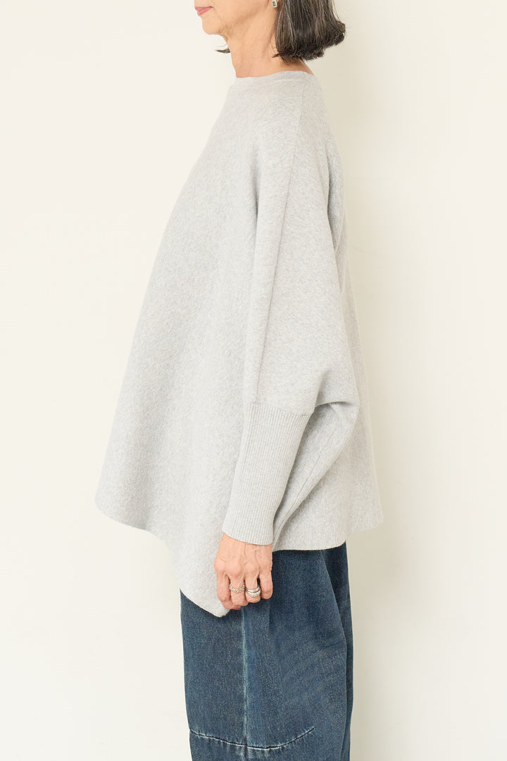 ウォッシャブルポンチョニット