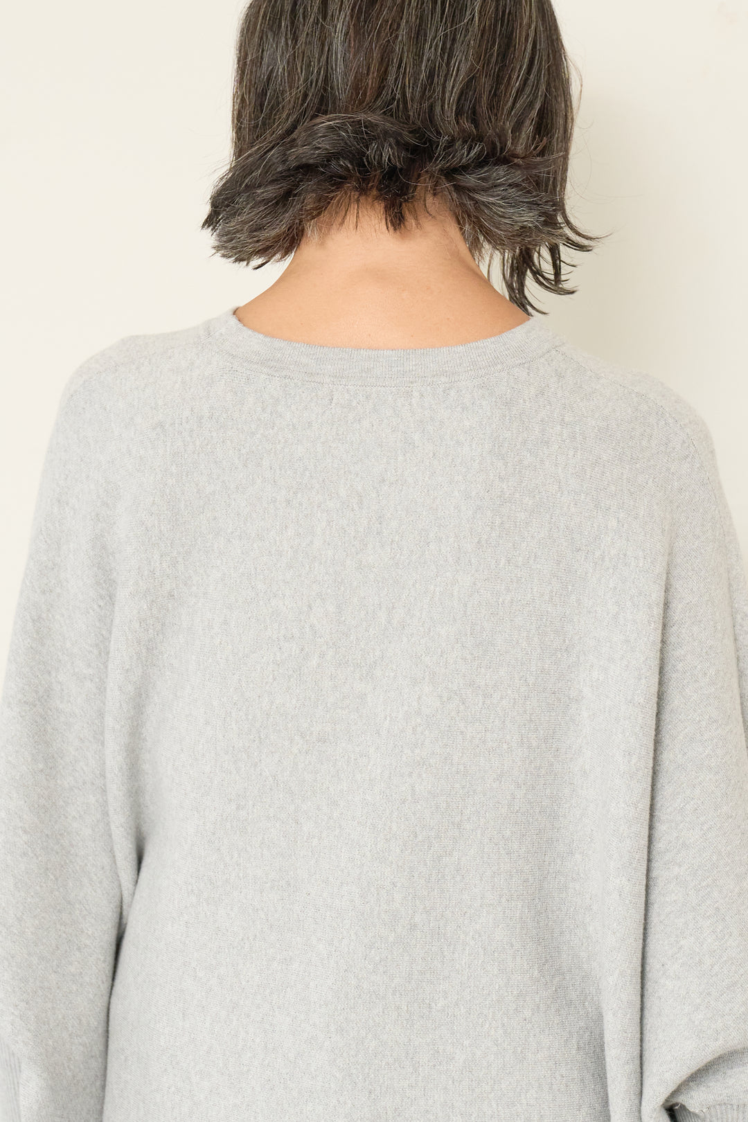 [SET]ウォッシャブルポンチョニット+カーブデニムパンツ(2set)