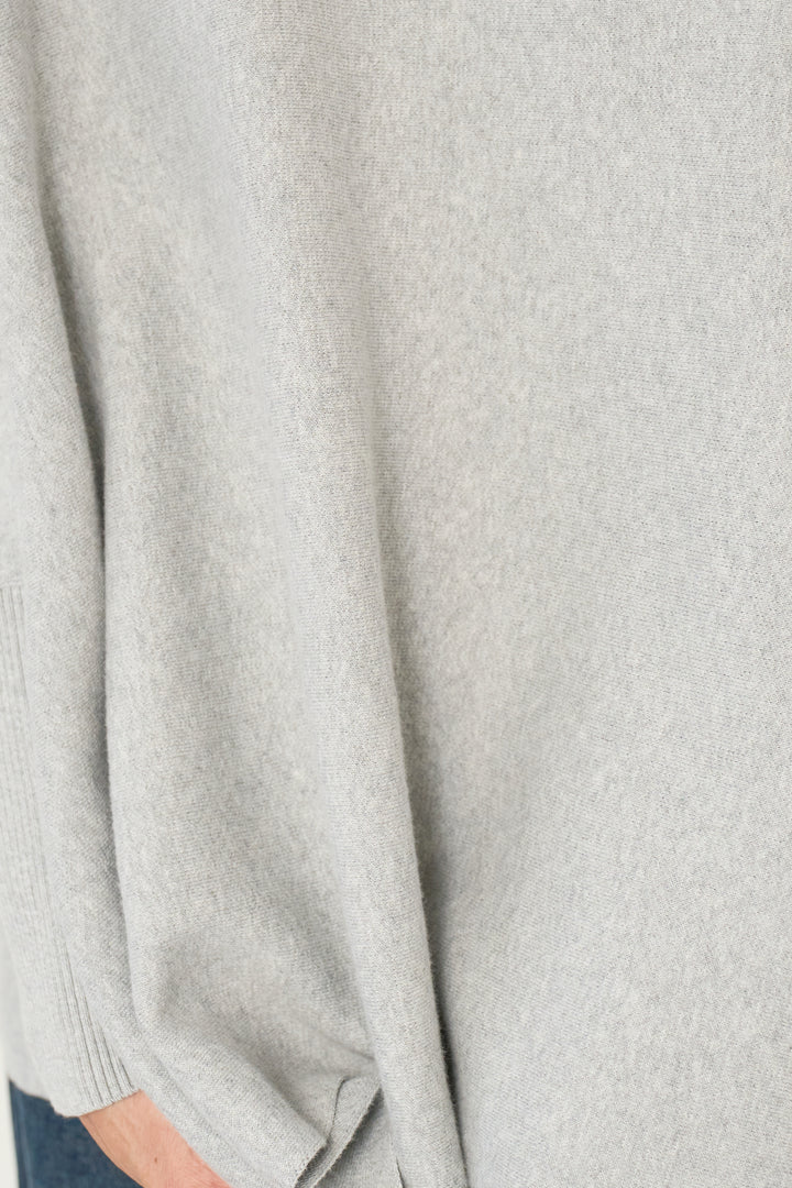 ウォッシャブルポンチョニット