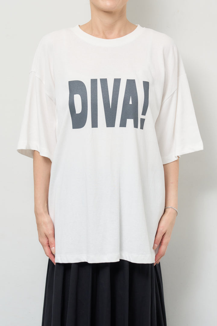 [SET]オーバーサイズDIVA Tシャツ+コットンボイルフレアロングスカート(2set)