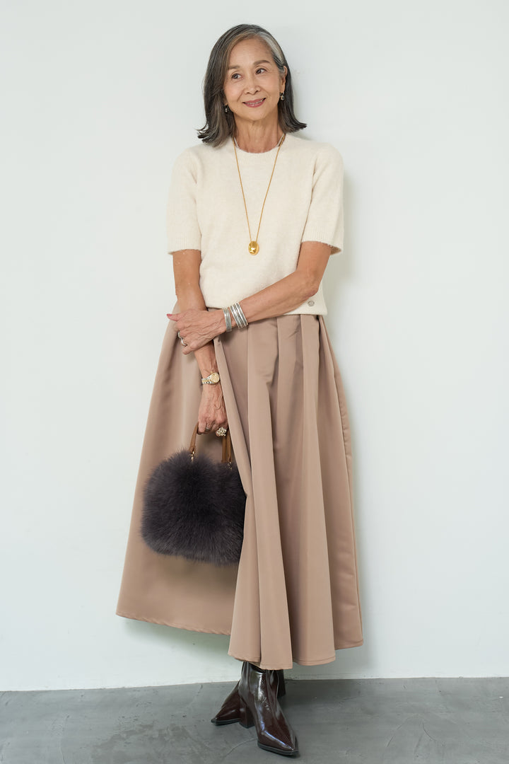 モヘヤ半袖ニット