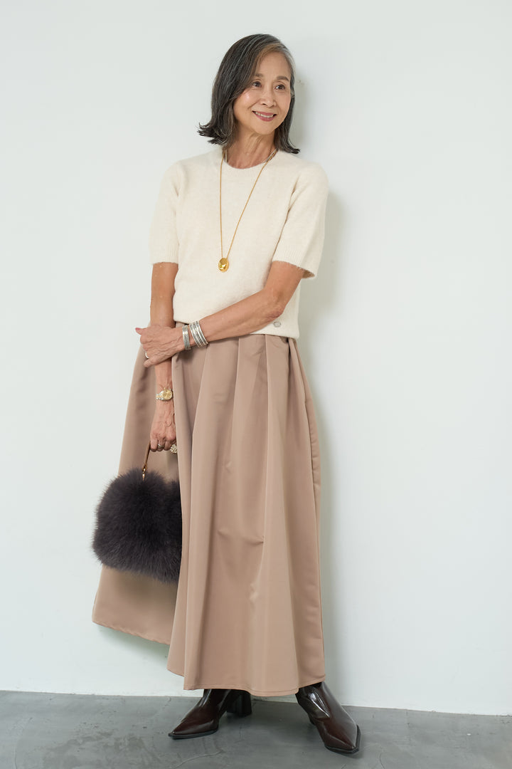 モヘヤ半袖ニット