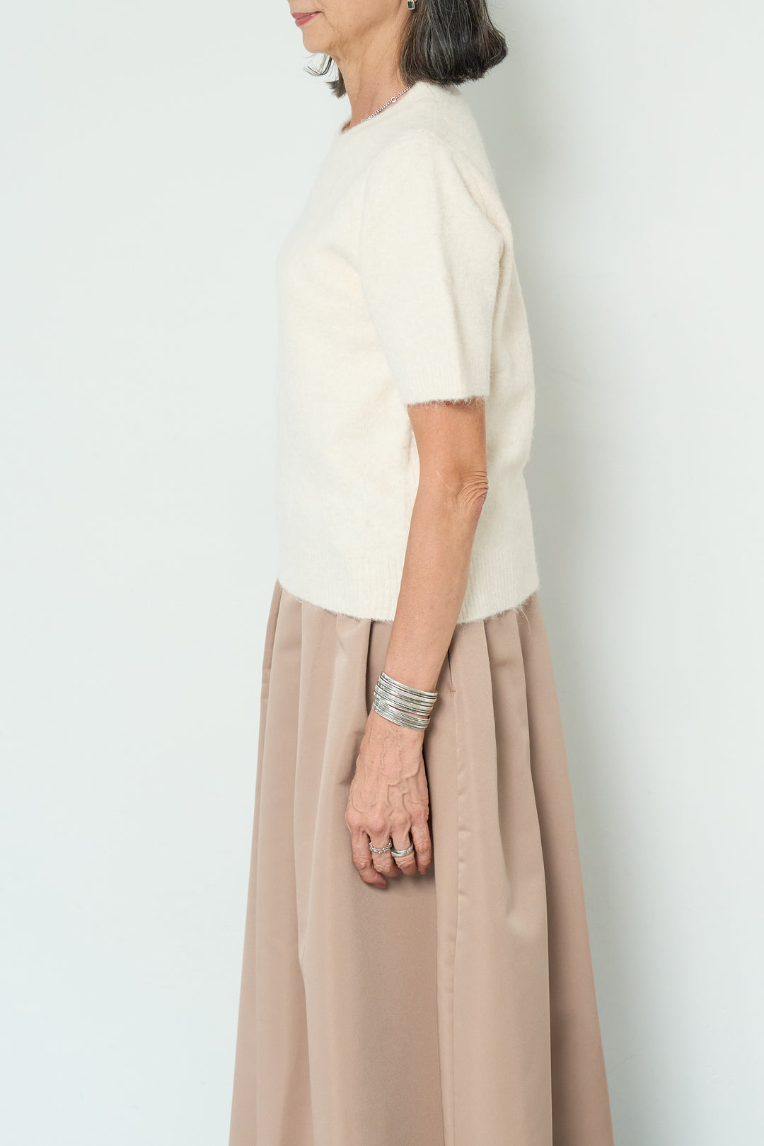 モヘヤ半袖ニット