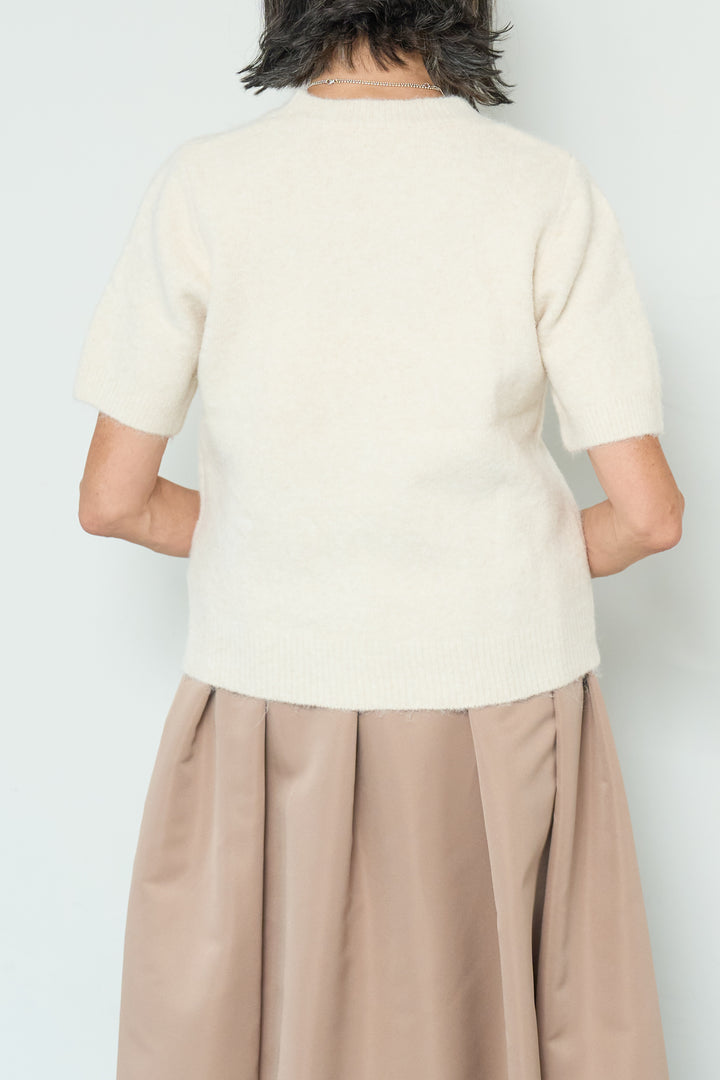 モヘヤ半袖ニット