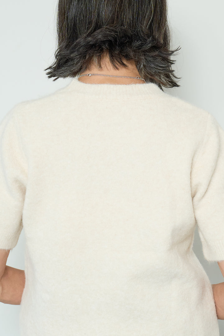 モヘヤ半袖ニット