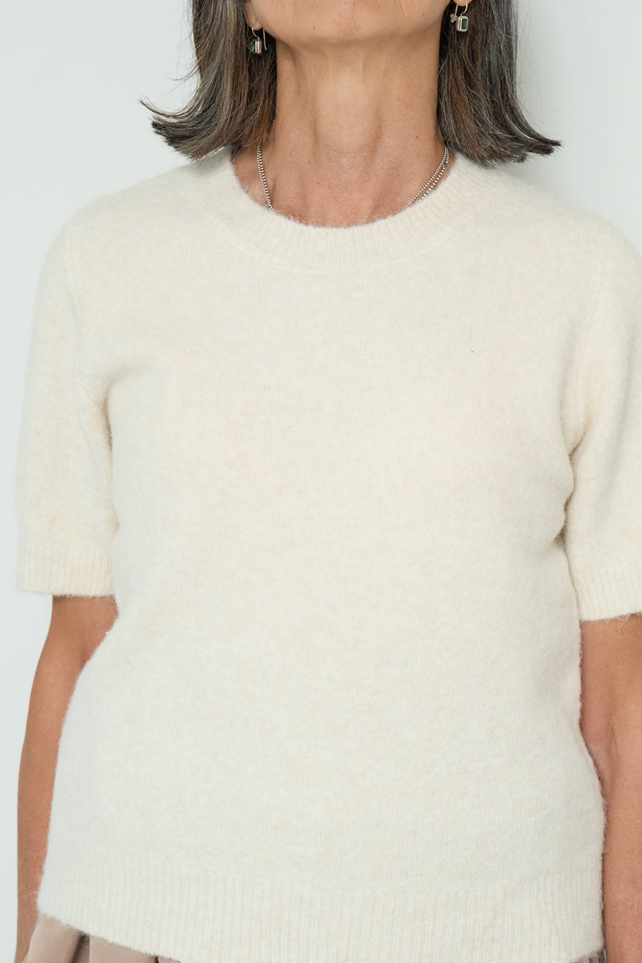 モヘヤ半袖ニット