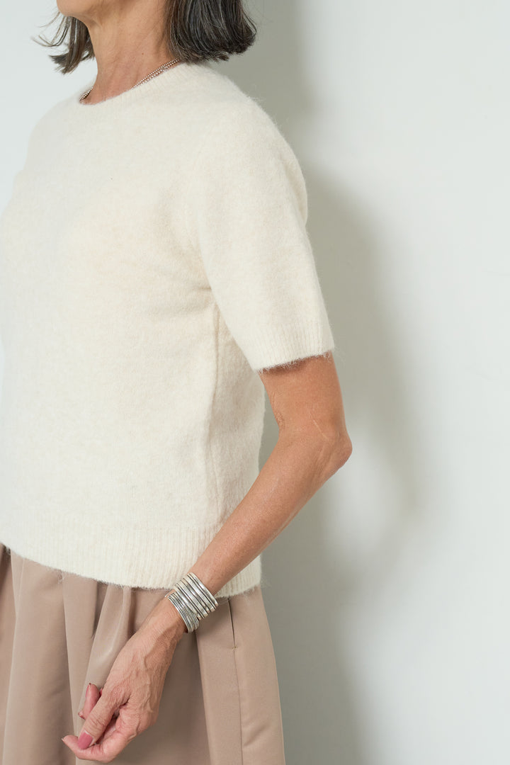 モヘヤ半袖ニット