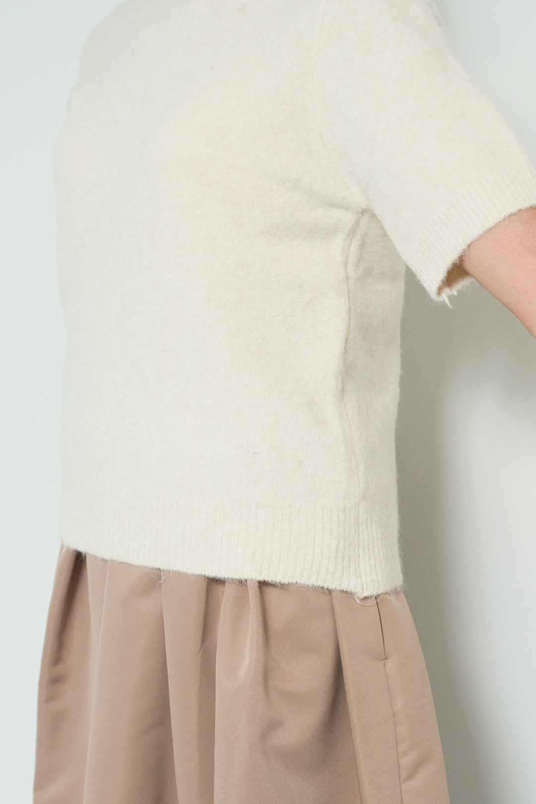 モヘヤ半袖ニット