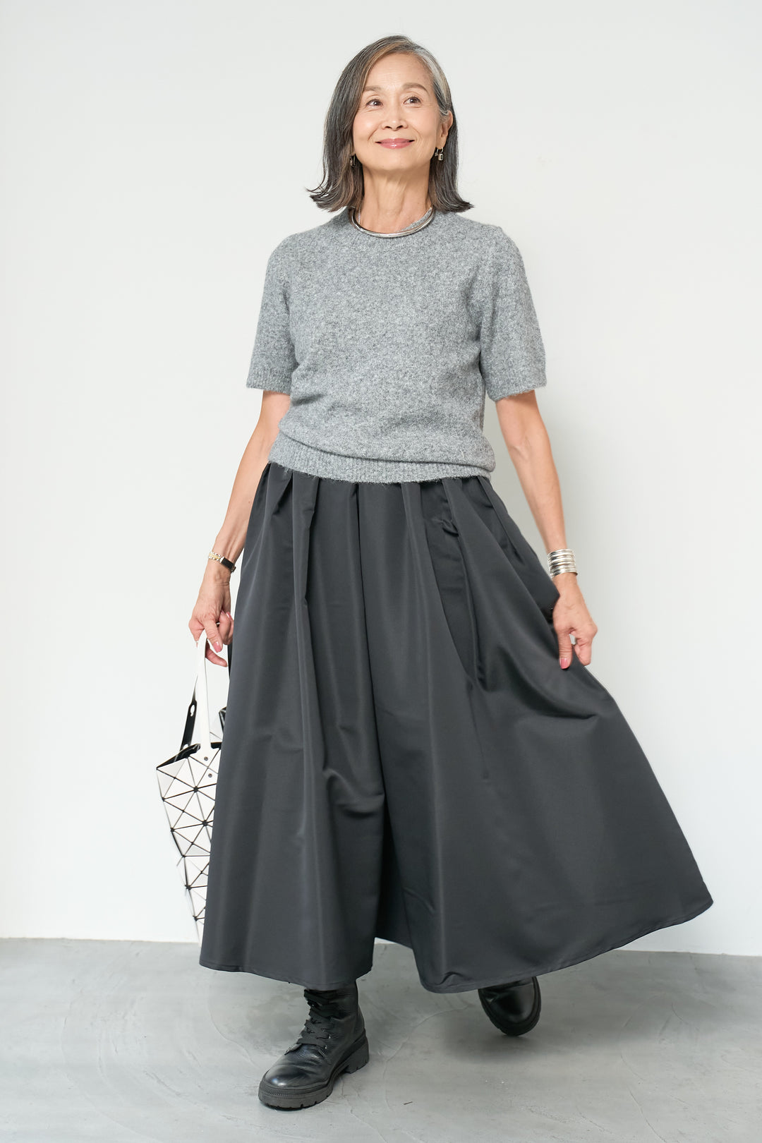 モヘヤ半袖ニット