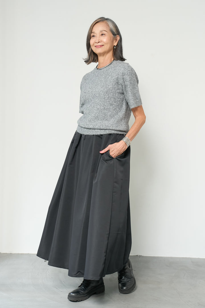 モヘヤ半袖ニット