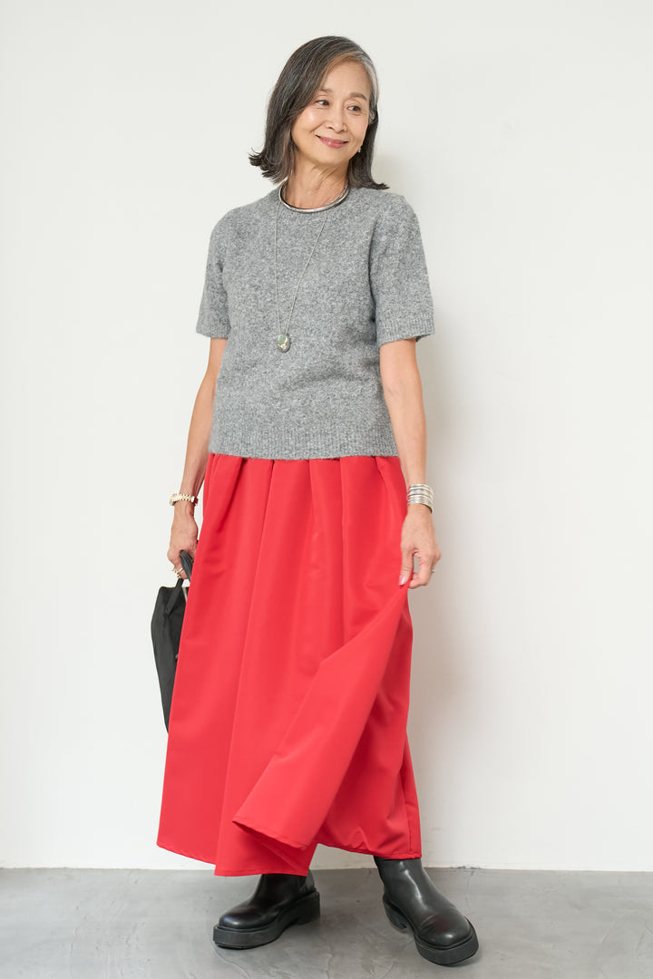 【ジャパンメイド】ライトグログランボリュームスカート