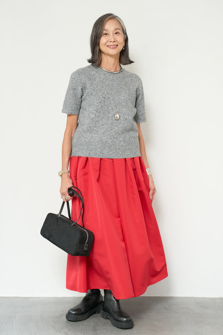 【ジャパンメイド】ライトグログランボリュームスカート