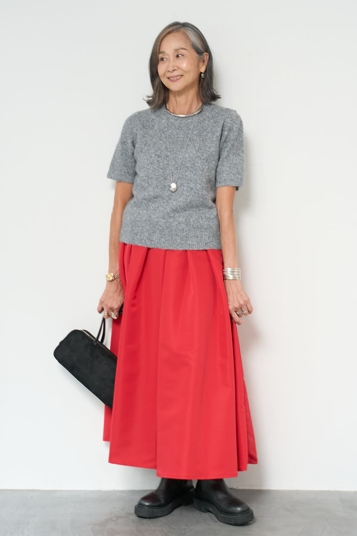 【ジャパンメイド】ライトグログランボリュームスカート