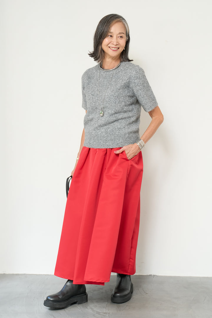 【ジャパンメイド】ライトグログランボリュームスカート