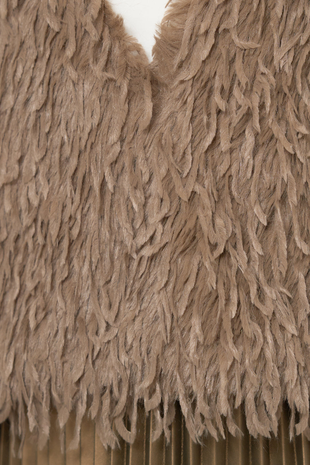 フリンジ混ファーベスト