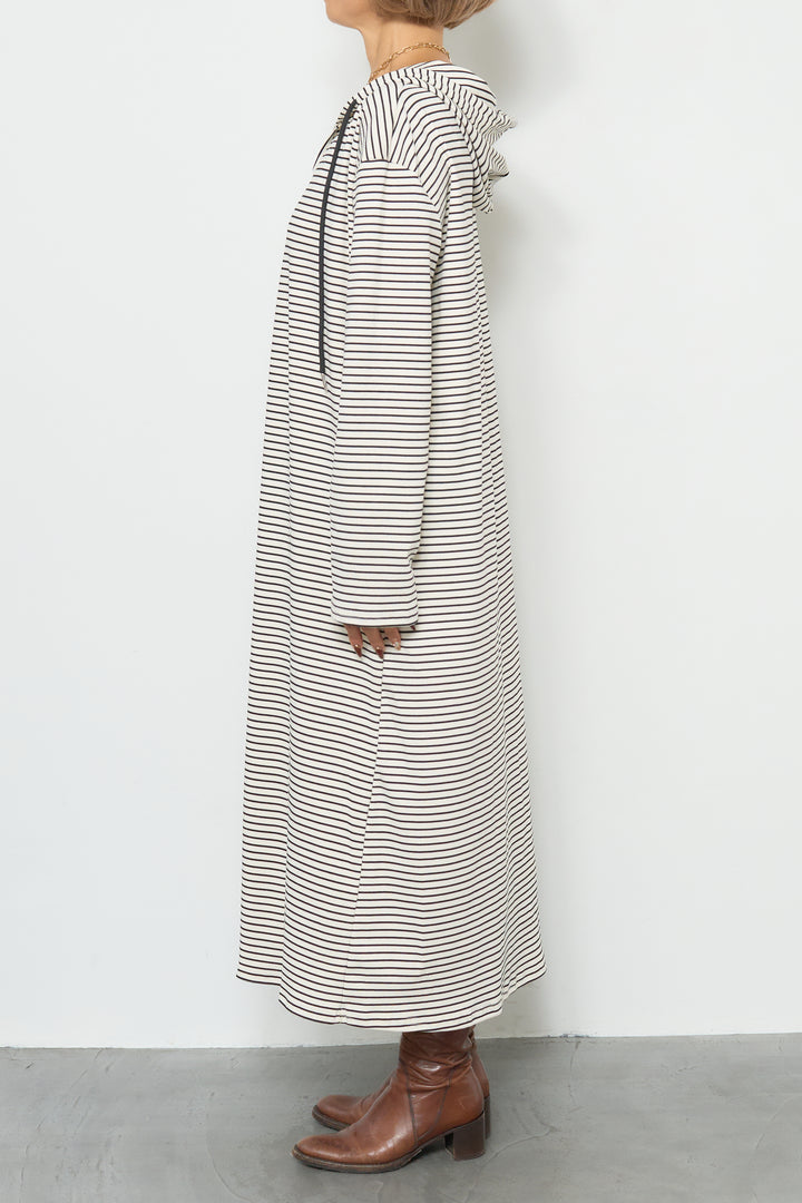 ボーダーフードカットワンピース