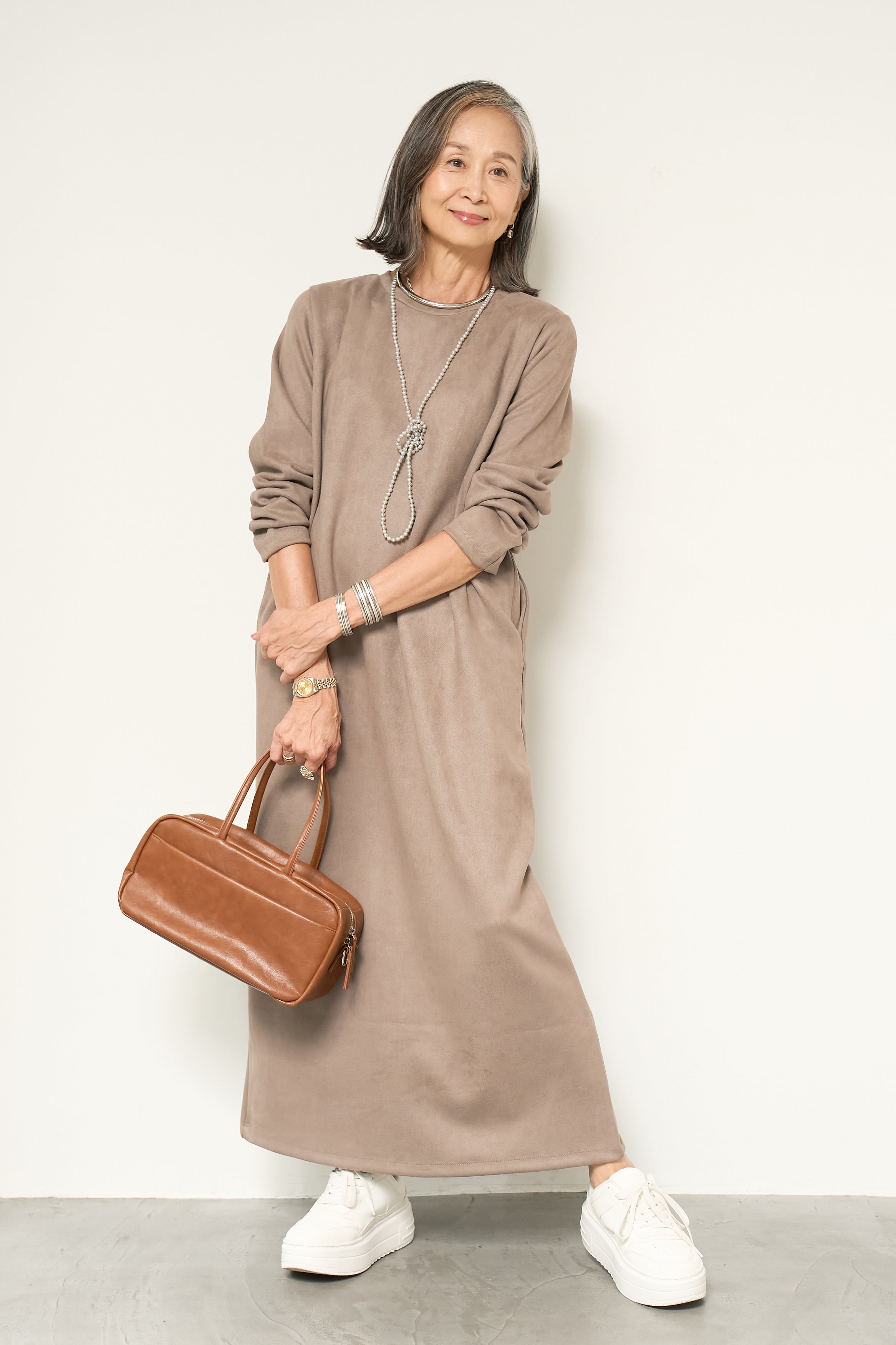 【新品、タグ付き】PLUS OTO.HA サイドプリーツニットワンピース 大きいサイズ＞サイドプリーツニットワンピース 通販【ニッセン】