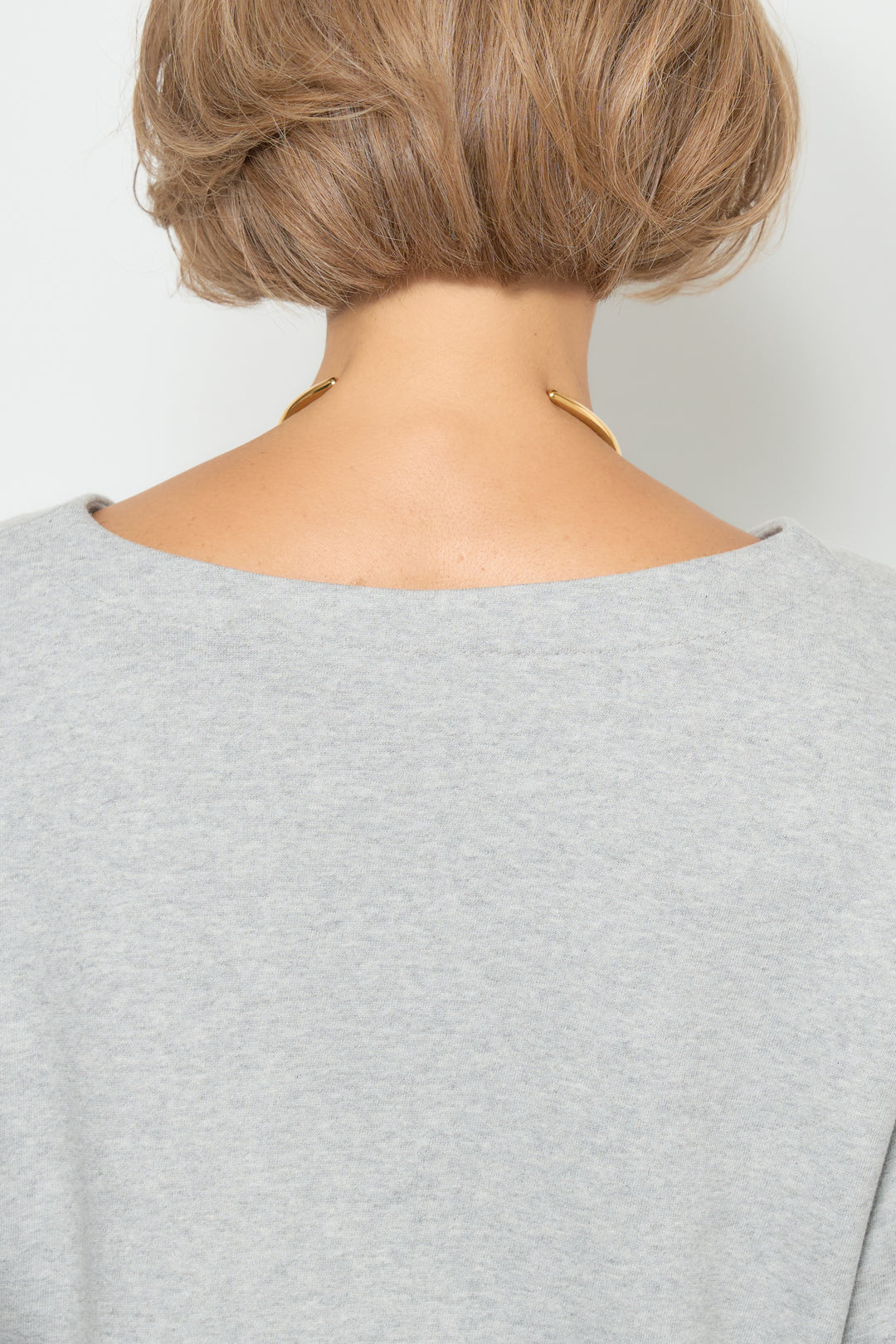 スウェット長袖Vネックオールインワン