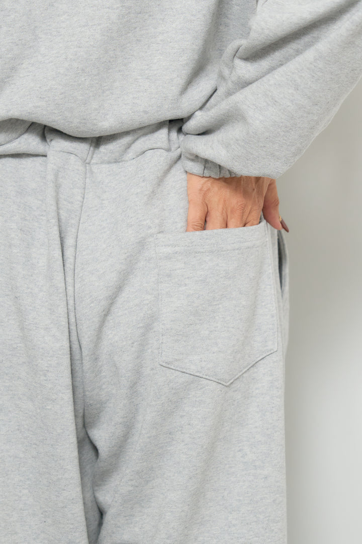 スウェット長袖Vネックオールインワン