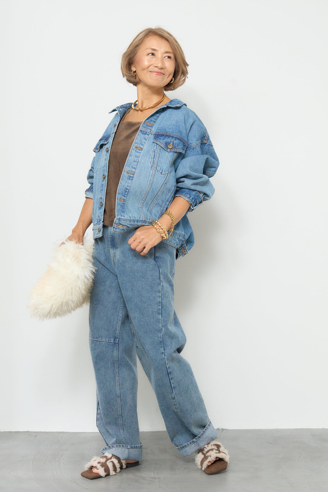 【REIKOコラボ】バックコクーンデニムGジャン