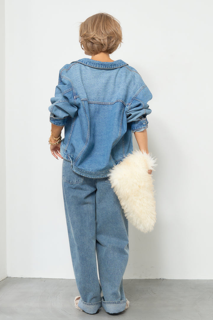 【REIKOコラボ】バックコクーンデニムGジャン