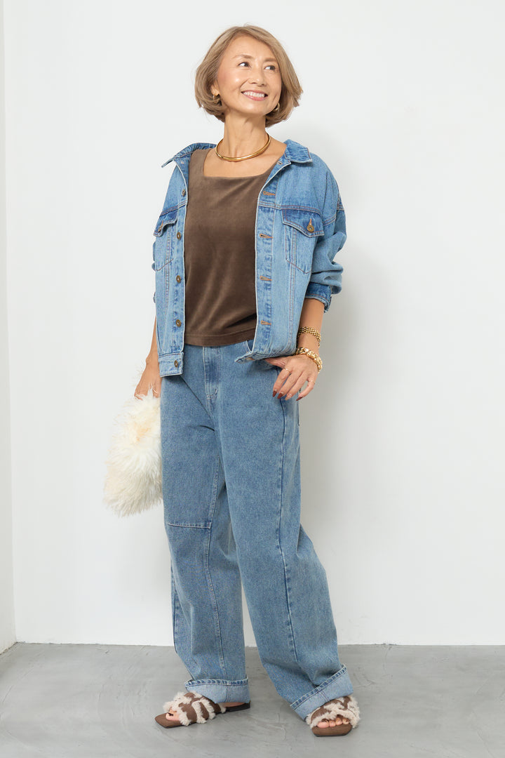 【REIKOコラボ】バックコクーンデニムGジャン