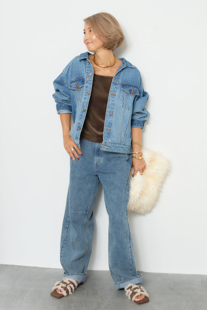 【REIKOコラボ】バックコクーンデニムGジャン