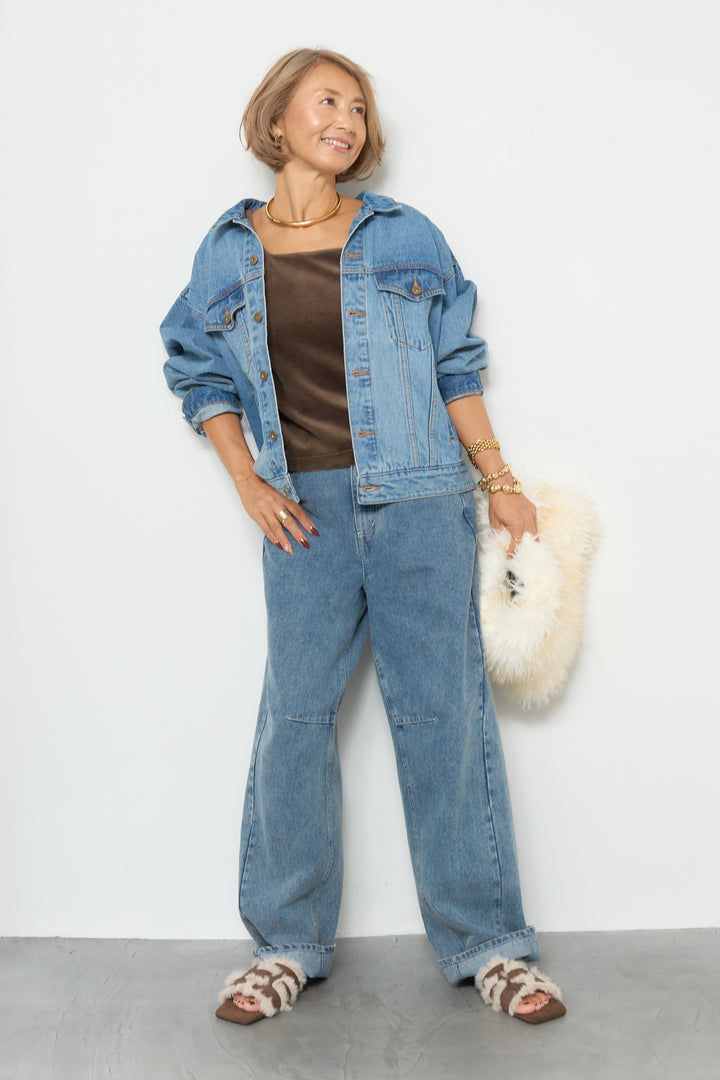 【REIKOコラボ】バックコクーンデニムGジャン