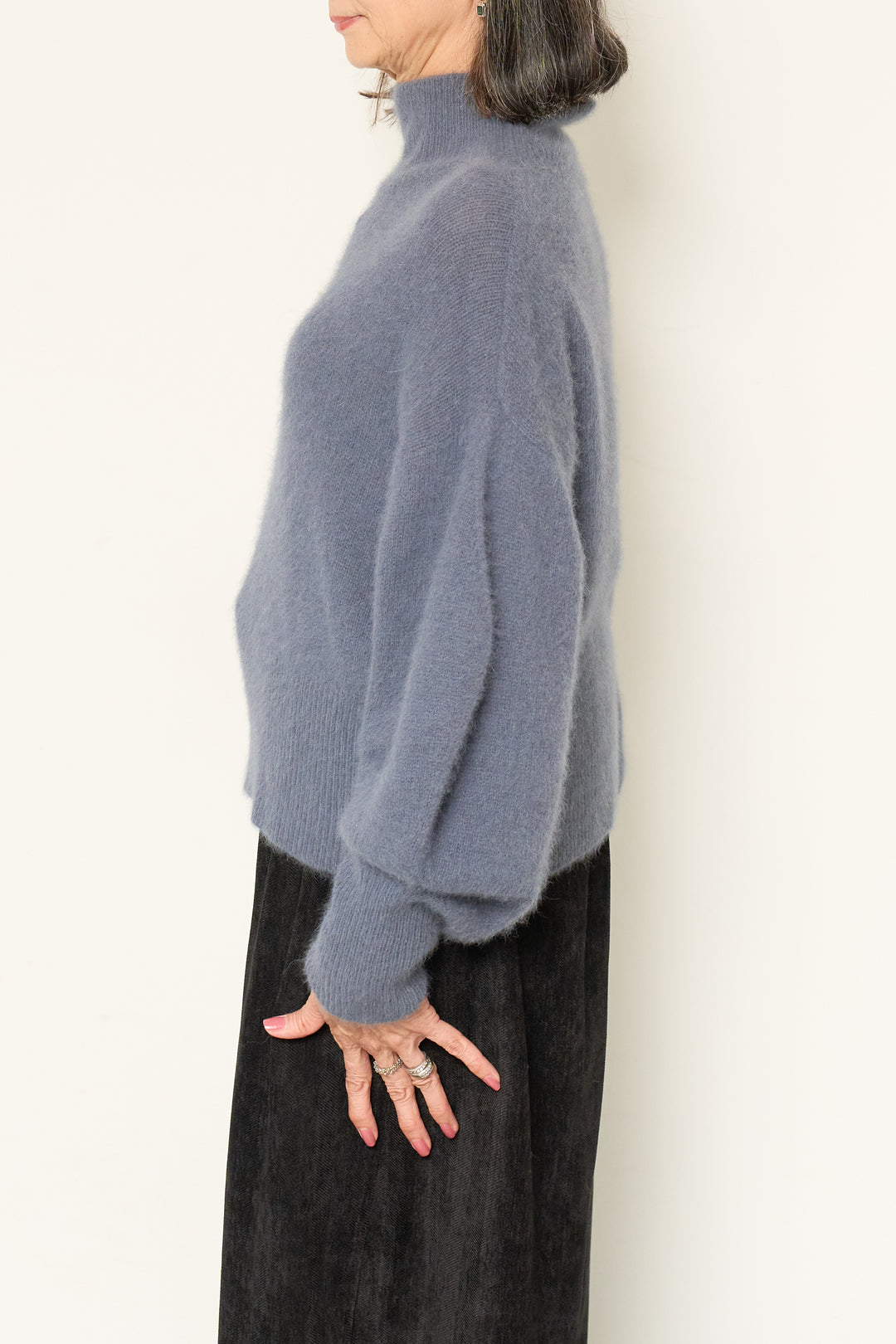 FOX混ボリュームスリーブニット