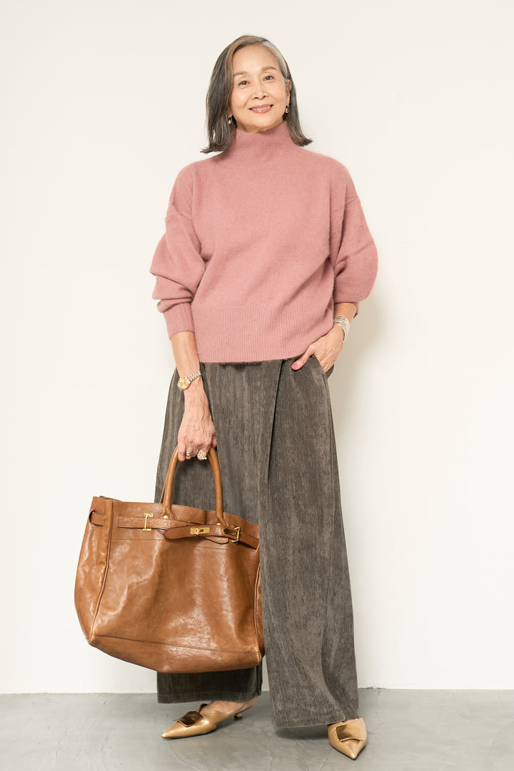 FOX混ボリュームスリーブニット