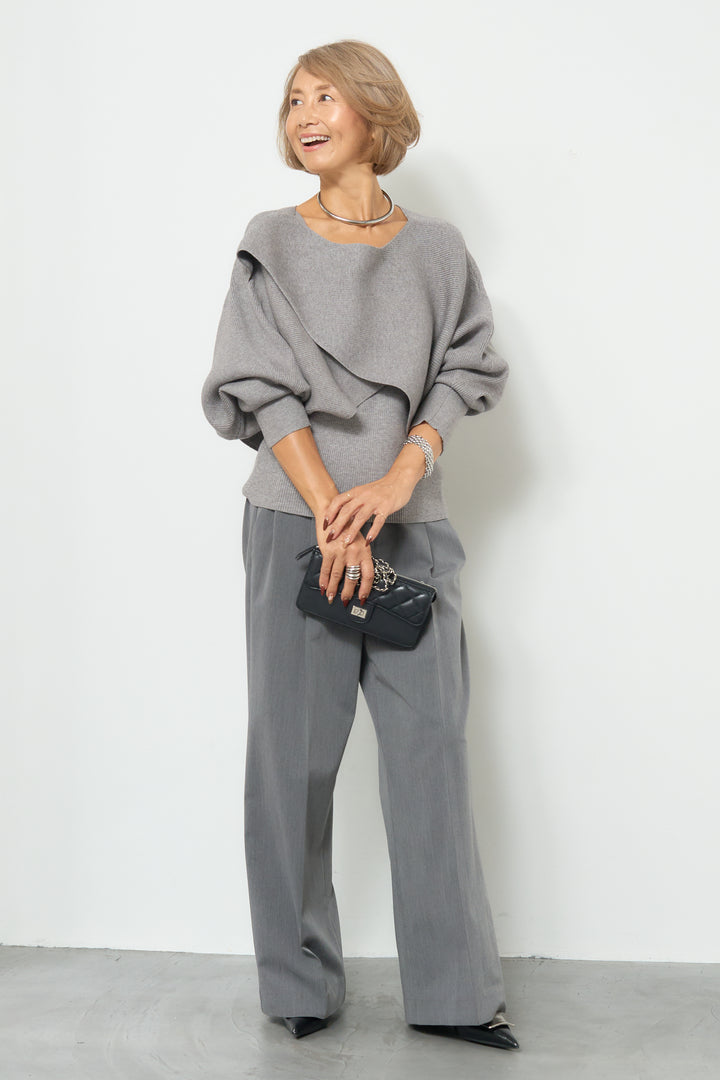 アシメケープタンクニットセット