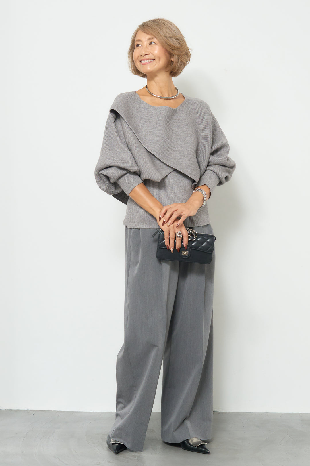 アシメケープタンクニットセット