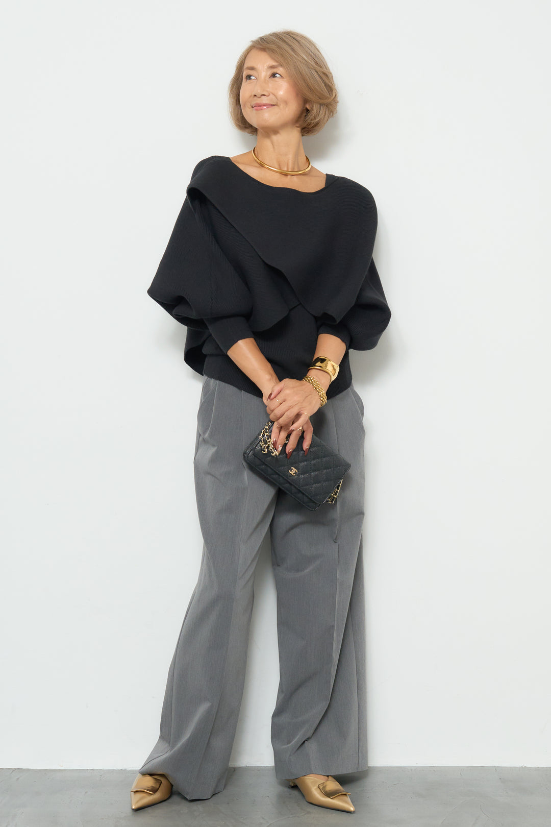 アシメケープタンクニットセット