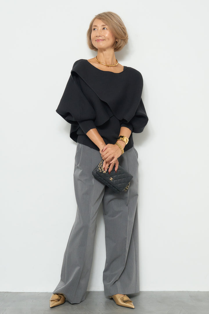 アシメケープタンクニットセット