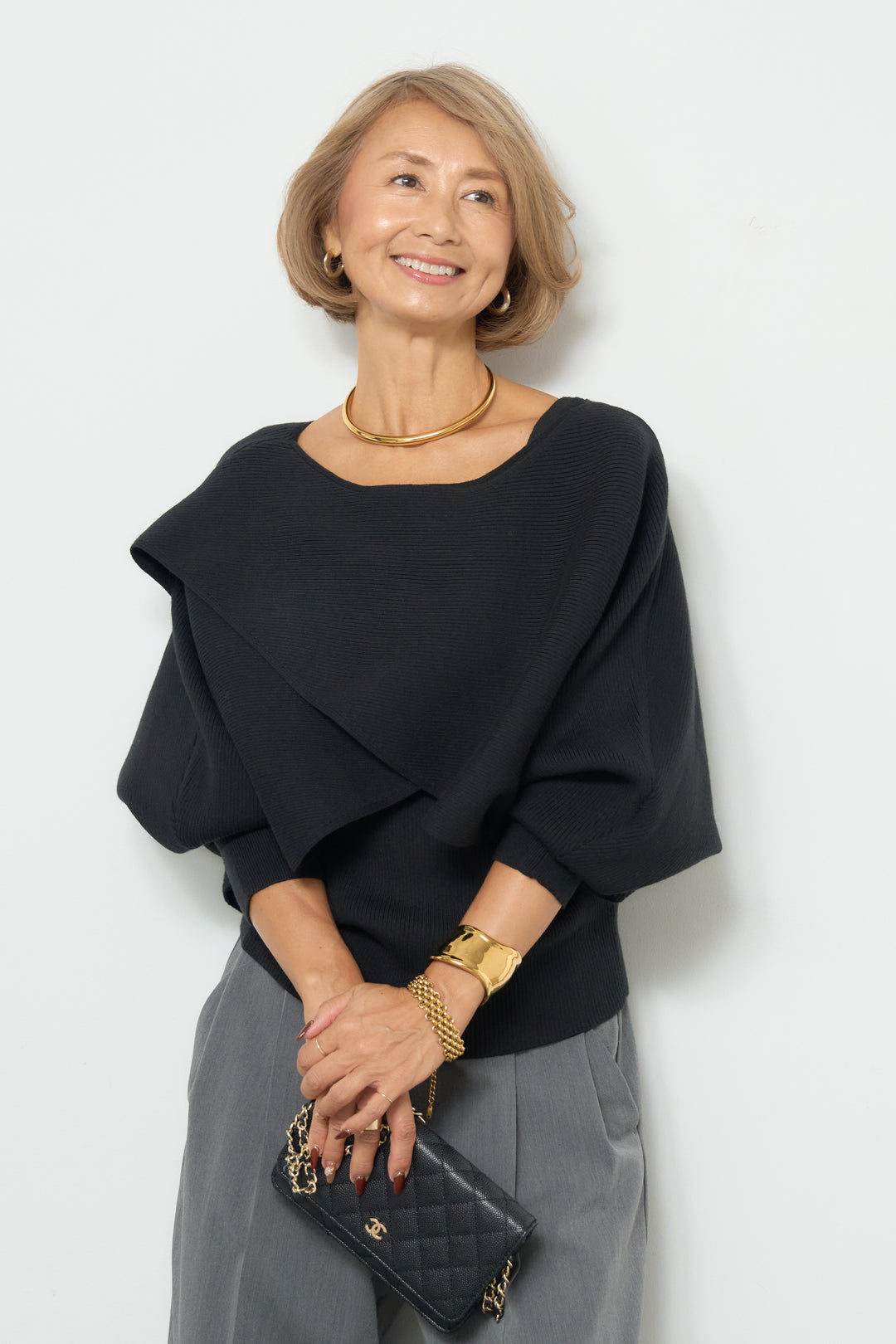 アシメケープタンクニットセット