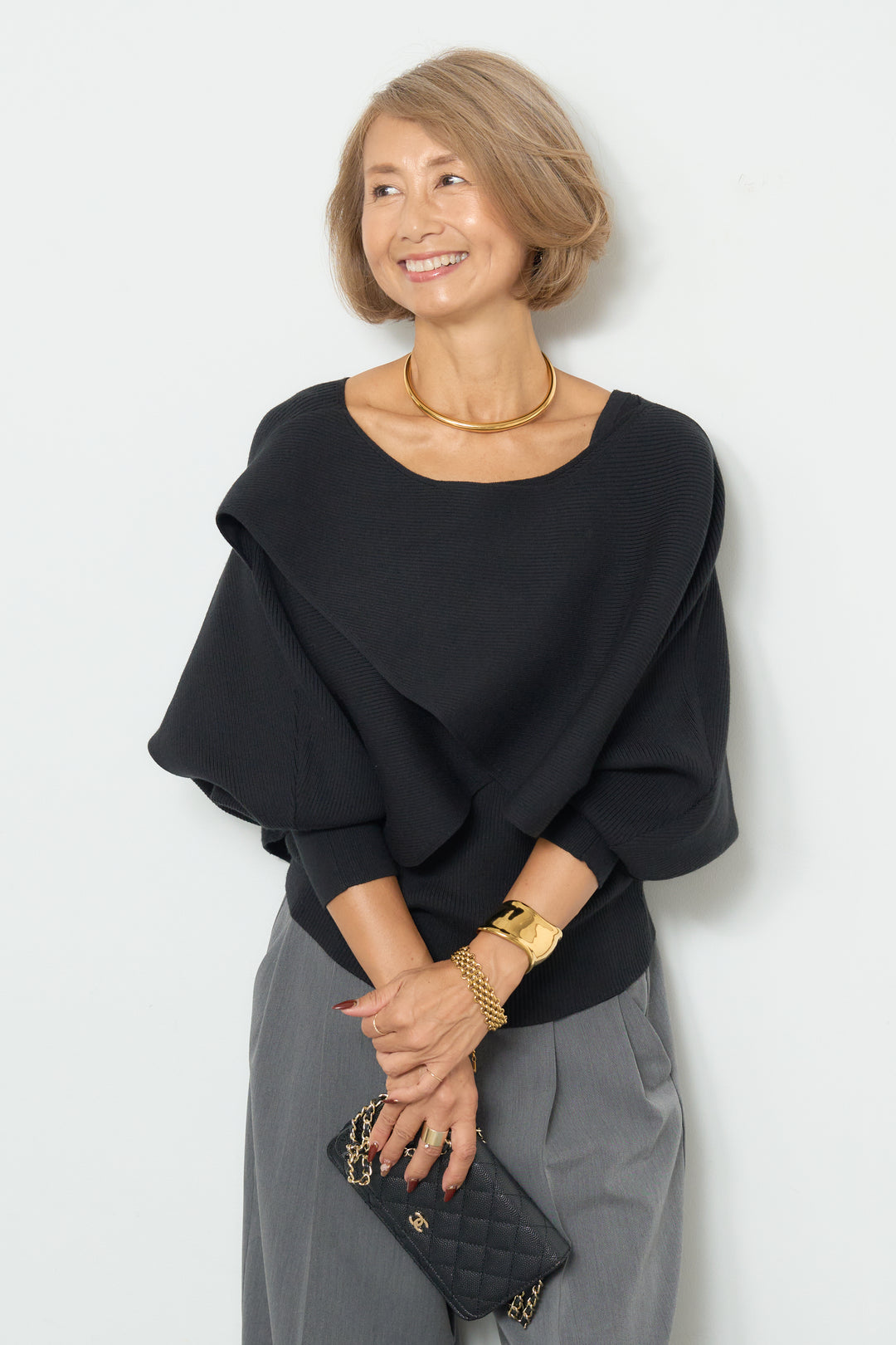 アシメケープタンクニットセット