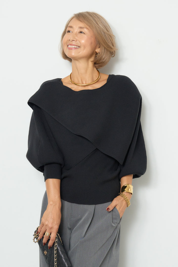 アシメケープタンクニットセット