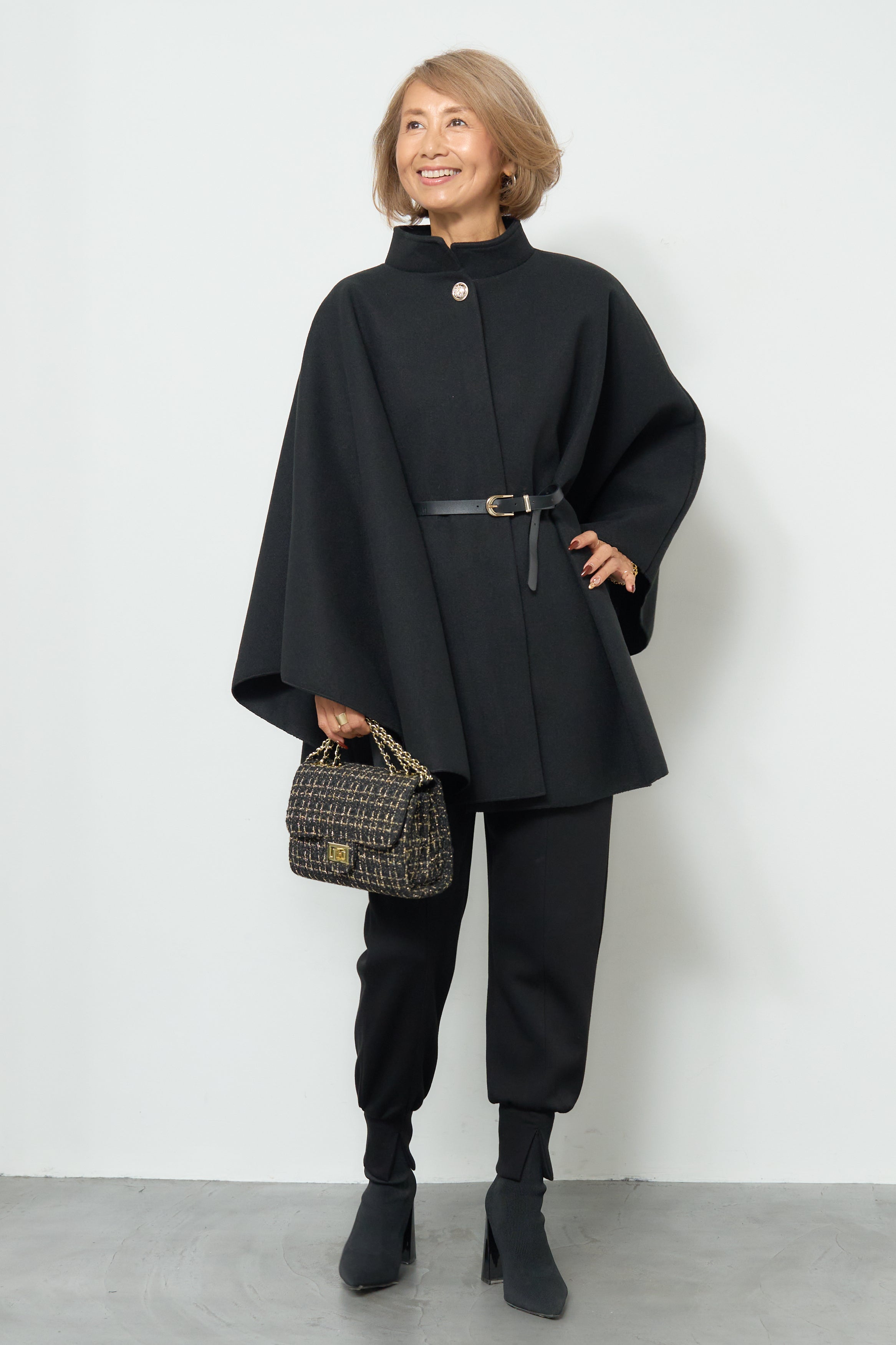 スタンドカラーケープコート – plusotoha