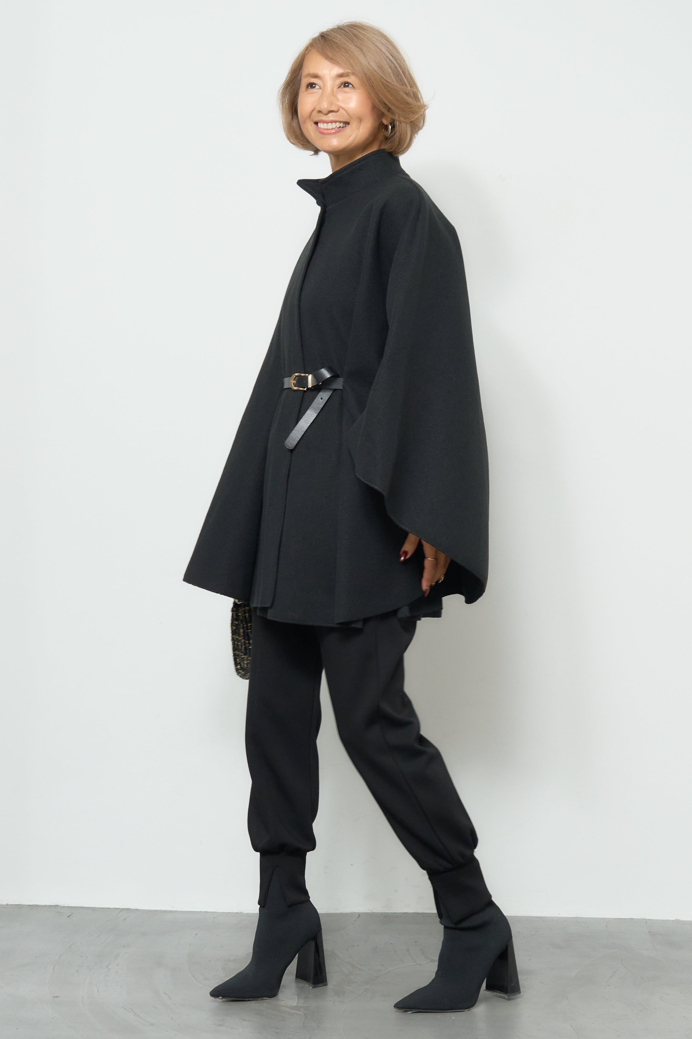 スタンドカラーケープコート – plusotoha