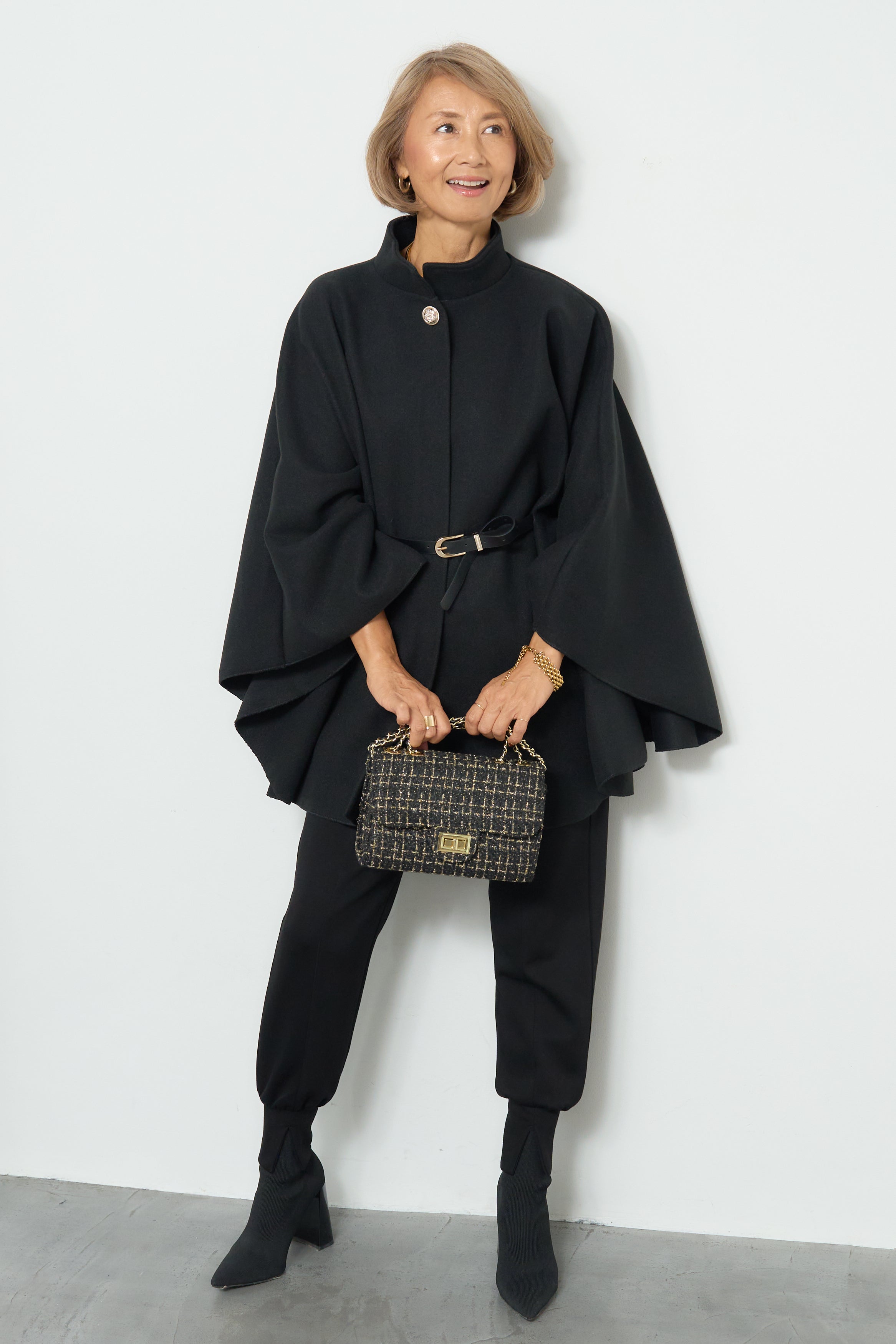 スタンドカラーケープコート – plusotoha