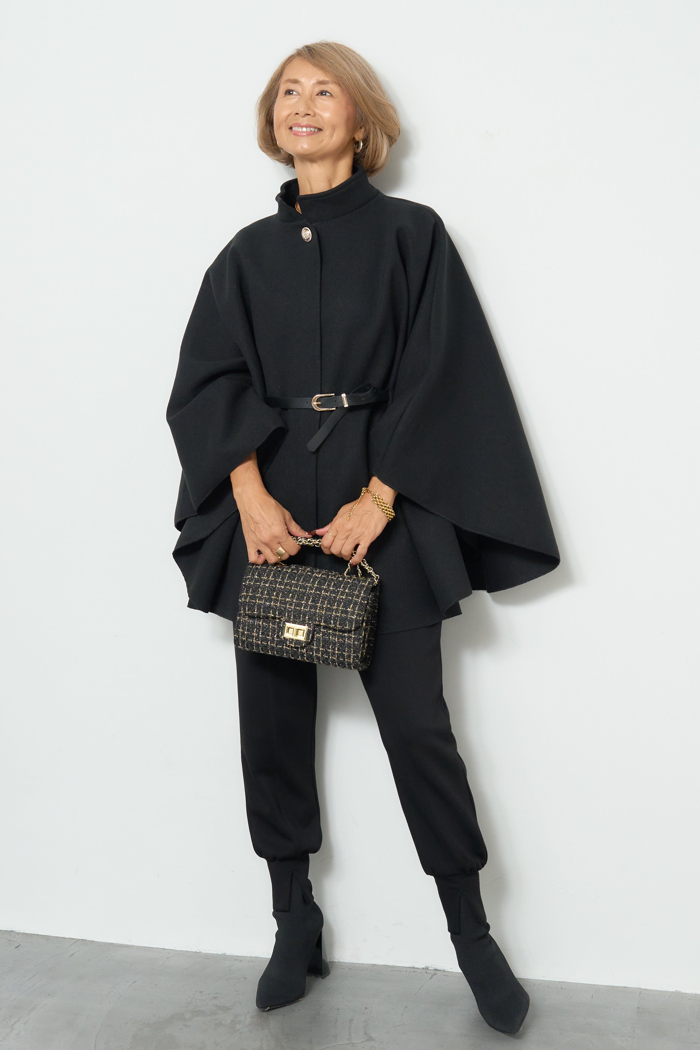 スタンドカラーケープコート – plusotoha